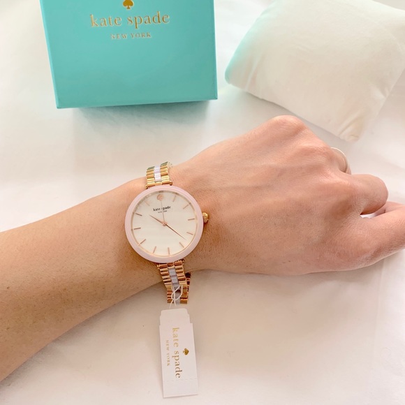 NWT Kate Spade Holland Mother of Pearl Dial Watch - Picture 3 of 3